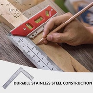 BRUCE1 L Square Ruler, Stainless Steel Double-Sided Metal Ruler, Drawing Tools Measuring Tool Small 