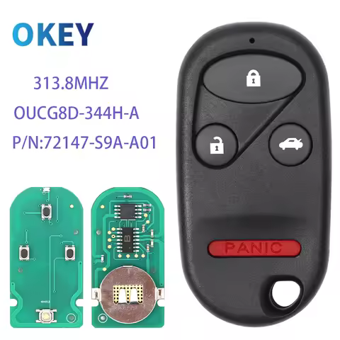 Okey Remote Car Key 313.8MHz For Honda Element 2004-2011 CR-V Civic Si 2002-2005 Fob OUCG8D-344H-A P
