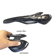 Carbon Fiber bicycle saddle mountain road bike saddle super light Leather cushion full Carbon saddle