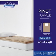 Midas ที่นอนยางพาราแท้ 100% รุ่น Pinot ขนาด 3.5 ฟุต หนา 2 นิ้ว ส่งฟรี (Topper ที่นอนยางพารา ท็อปเปอร