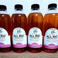 kombucha rose tea with cinnamon 1000ml/raw/live probiotics/less sugar