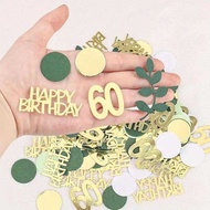 120pcs 30th/40th/50th/60th party confetti, birthday table decoration supplies, green sage confetti