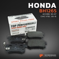 Rear Brake Pads HONDA CIVIC ES FD FB 01-15/ACCORD G4 G5 G6 G7/ODYSSEY-JAPAN Standard-BH 1265 -