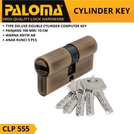 PALOMA CLP 555 DELUXE DC-CK 100MM / 10CM Double Cylinder Lock BRASS