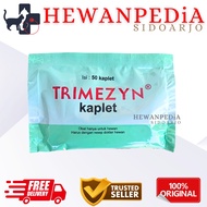 TRIMEZYN KAPLET 50 KAPSUL - Obat Pilek Ngorok Pulorum Ayam Pneumonia Babi