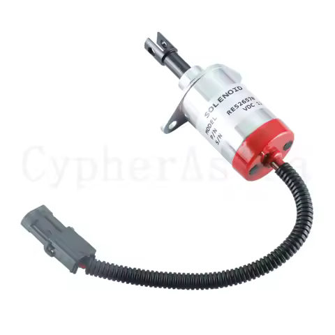 RE526570 Fuel Shut Off Solenoid for John Deere 4120 4320 4520 4720 5225 John Deere Engine 2.4L 2.4 4