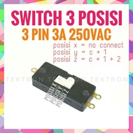 3 position switch 3pin 3A 250VAC similar to 3p hair dryer switch