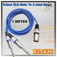 Kabel Jack XLR Male to 2 Akai Mono 1m/3m/5m - KITANI