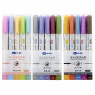 2-Headed Highlighter Pen soft line Set Of 5 Colors