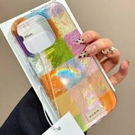 เคสโทรศัพท์ Minimalist Alloy Plaid Pattern Painting Stylish New Feather Mesh Silver 16/ 16 Pro Max/ 