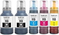 113 Ink Compatible with Epson 113 Ink Cartridges Refill Ink Multipack for ET-5850 ET-16600 ET-5150 E