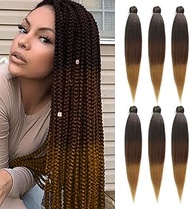 3 Tone Pre Stretched Braiding Hair 28 inches 6 Bundles Ombre Professional Braids Hair Extensions Yak