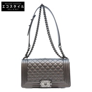 香奈兒 24 號 A67086 黑魚子醬 So Black 五金 Boy Chanel 25 中號包 [二手]