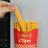 [Island Story] Refrigerator Stickers Magnetic French Fries Sealing Clip Sealing Clip Plastic Bag Cli