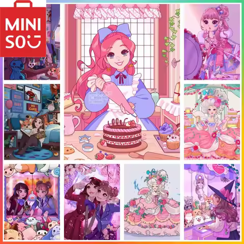 MINISO DIY Diamond Painting Kit for Adults Beginner, Magic Girl Portrait Full Round/Square Diamond M