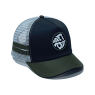 Topi Trucker lidah Pendek Topi Pria Trucker Jaring Black White Topi jaring