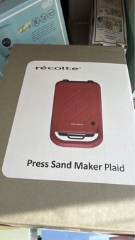 Recolte Press Sand Maker Plaid – Red RPS-2(R)厚燒格子三文治機