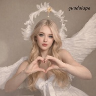 GUADALUPE Feather Glory Crown Headband, Dress Up Props Handmade Virgin Mary Queen Tiara, Hair Decor 