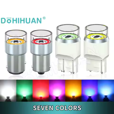 DOHIHUAN 4PCS 12V 24V R5W Led Bulb 1156 Strobe 1157 Lamp T20 7443 7440 P21W BAY15D P21/5W BA15S R10W