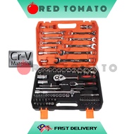 RED TOMATO Original 82pcs Cr-V Combination Socket Wrench Ratchet Spanner Tools Set Box Car Motor Spa