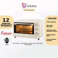 Faber 26L Electric Ketuhar Oven (Api Atas Bawah) | FEO IVORY 263 Grill Oven Toaster Elektrik 电烤箱