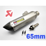 AKRAPOVIC Muffler Universal 65mm Z800 Duke Adventure CBR650 CB650 GSX S750 1200 MT09 R1 Tracer Tiger Z900 Exhaust Motor