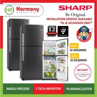(FREE DELIVERY KL) SHARP 461L / 502L 2 Door Inverter Fridge Plasmacluster SJ5022MDS / SJ5522MDS Peti