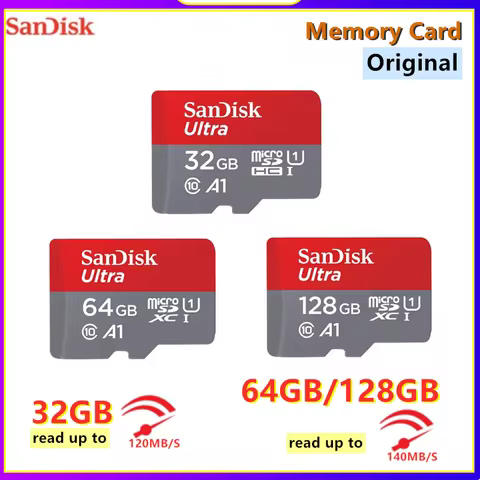 SanDisk SDSQUNC 32GB 64GB 128GB 256GB 512GB Ultra UHS-I Memory Card with Adapter C10, U1 TF Flash Ca