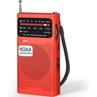 Goodes NOAA Weather Radio with Best Reception, AM FM Radio Portable with 2 AA Battery-Operated, Loud
