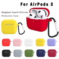 Solid Color Liquid Silicone Protective Case for AirPods 3