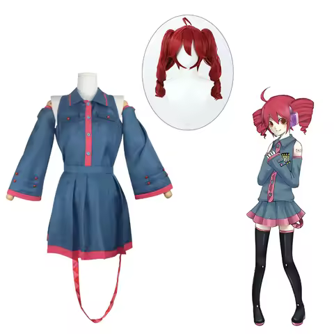 Anime Mikuu kasane Teto Cosplay Costume Women Men Grey Pink Dress Cosplay Halloween Costume Cosplay 
