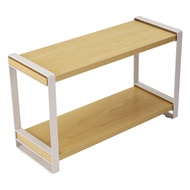 Double Layer Storage Rack Kitchen Spices Plank Shelf Home Sundries Organization Rack Table Cutlery M