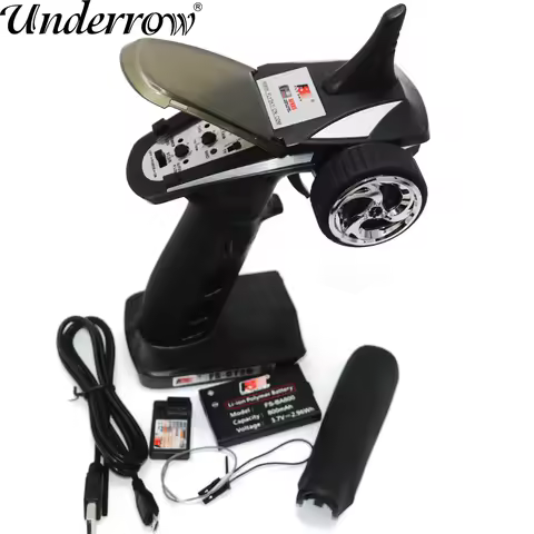 Flysky FS-GT2B FS GT2B 2.4G 3CH Gun RC Controller /w Receiver TX Battery USB Cable Handle --Upgraded