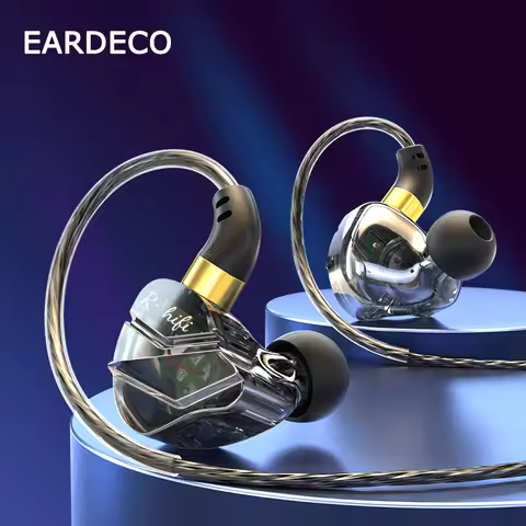EARDECO 3.5mm Wired Earphone In Ear Wired Headphones Bass Sport Earphone Headphone with Mic Earphone