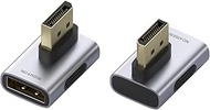 Hagibis DisplayPort Adapter 2 Pack, 8K@60Hz 4K@240Hz Right Angle 90 Degree Male to Female Display Po