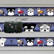 TSA海關密碼鎖行李帶雪納莎犬圖案