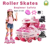 Roller Skates Shoes Adjustable Double Row Roller Skates 4 Wheels For Kids/Adult For Beginners Roller