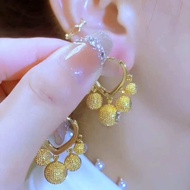 (Bebas beli 2 dapat bonus) H-Girl888 COD A34 Anting durian bola 5 lucky hoki titanium wanita cakep t