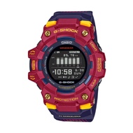 Casio G-Shock G-SQUAD Matchday FC Barcelona Collab Limited Model Blue and Garnet Band Watch GBD100BA