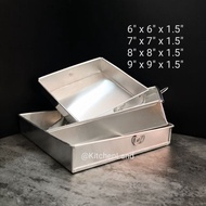 1.5" Tinggi Loyang Petak Cake Tin Cake Mould Loyang 4segi