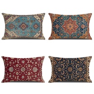 Bohemian Retro Flower Pattern Pillow Case 30x50cm/ 40x60cm Short Plush Pillow Cover Home Decor