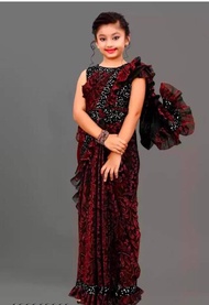 Latest New Fashion Kids Delta UNSTITCHED SAREE