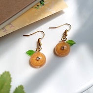 橘子 / 清新水果系列 / 樹脂耳環