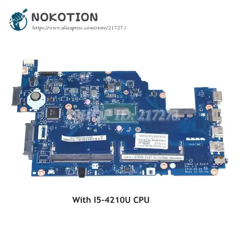 NOKOTION For Acer aspire E5-531 E5-571 E5-571P Laptop Motherboard Z5WAH LA-B161P NBML811004 MAIN BOA