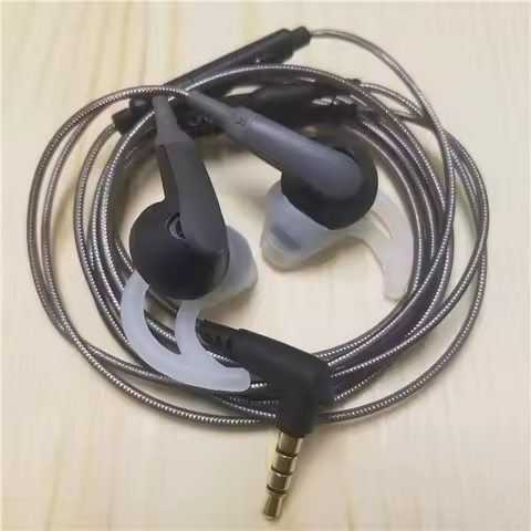 For Bose soundsport heavy bass wired earphones, earbuds with high definition microphone, titanium gr