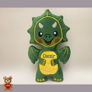 Personalised Green Dragon Stuffed toy ,Super cute personalised soft plush toy