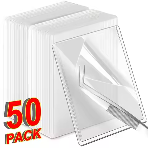1-50Pack Transparent Korean Kpop Card Sleeve with Protective Film Clear Card Holder Idol Photo Game 