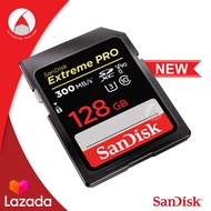 Sandisk SD Card Extreme Pro 128gb SDXC UHS-ii ความเร็ววิดีโอ C10, U3, V90 Speed 300mb/s เขียน 260mb/s (SDSDXDK-128G-GN4IN) 8k 4k video Memory เมมโมรี่การ์ด สำหรับ กล้องถ่ายรูป กล้องDSLR ประกัน S