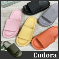 [Eudora] EVA Waterproof Slippers Thick-Soled Fat Bread Shoes Shit Soft-Soled Sandals S