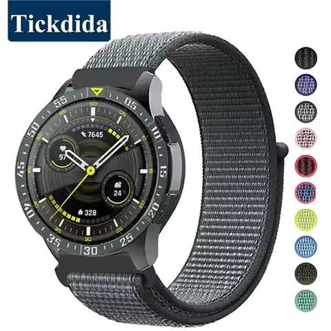 20mm 22mm Nylon Loop Strap for Huawei Watch GT 3 SE GT3 SE Amazfit GTR 4 3 Bracelet for Samsung Watc